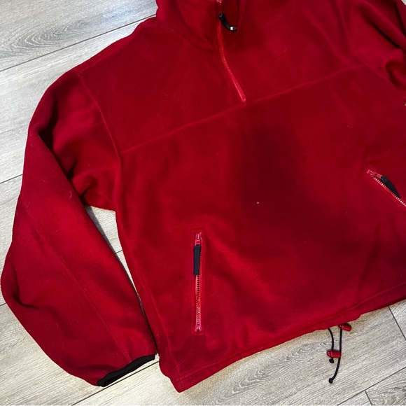 Red Wind River Fleece Quarter Zip Sweater Size Large - Picture 4 of 10